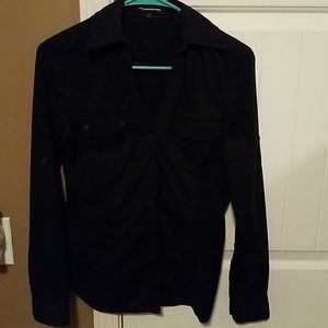 Express black button down shirt